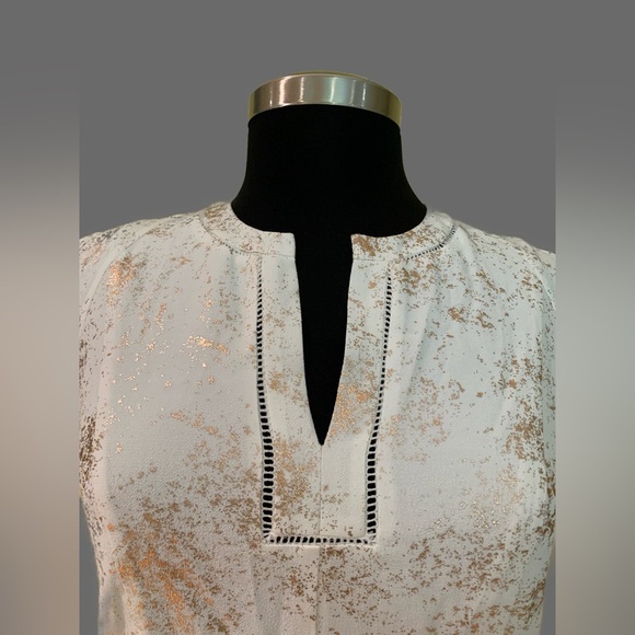 NWT Rebecca Taylor Gold Foil Party Dress - Picture 4 of 7